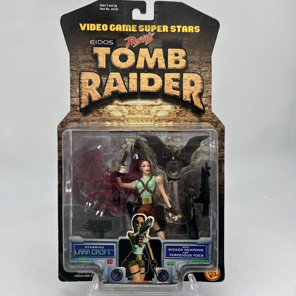 Tomb Raider Lara Croft Action Figure 1997 #44125 Toy Biz | Vintage - NEW SEALED - Picture 1 of 5